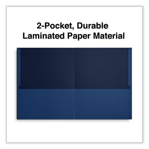 Two-pocket Portfolio, Embossed Leather Grain Paper, 11 X 8.5, Assorted Colors, 25/box