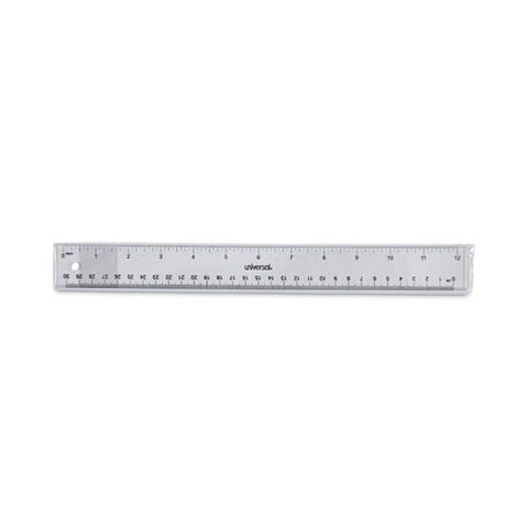 Clear Plastic Ruler, Standard/metric, 12" Long, Clear