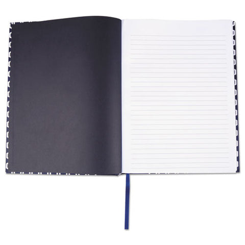 Casebound Hardcover Notebook, 1-subject, Wide/legal Rule, Dark Blue/white Cover, (150) 10.25 X 7.63 Sheets