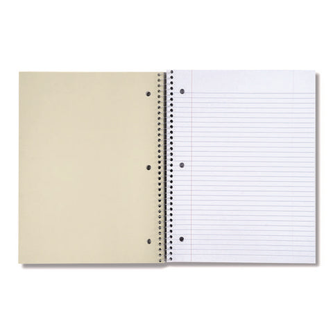 Wirebound Notebook, 3-subject, Medium/college Rule, Black Cover, (120) 11 X 8.5 Sheets