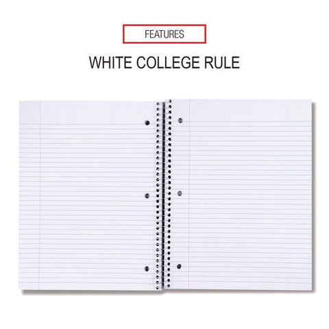 Wirebound Notebook, 3-subject, Medium/college Rule, Black Cover, (120) 11 X 8.5 Sheets