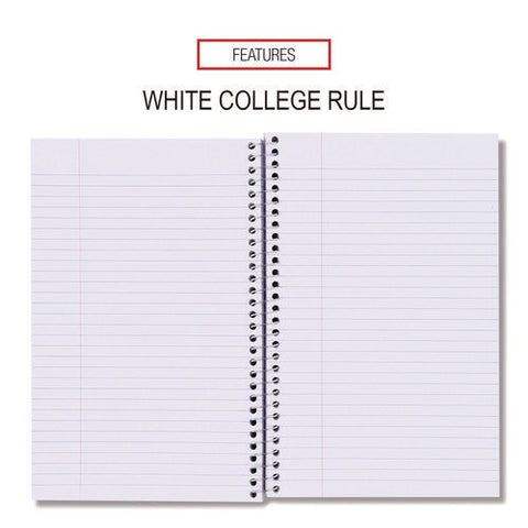 Wirebound Notebook, 3-subject, Medium/college Rule, Black Cover, (120) 9.5 X 6 Sheets