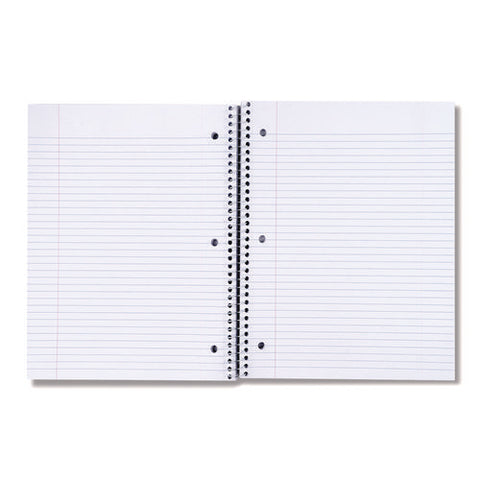 Wirebound Notebook, 5-subject, Medium/college Rule, Black Cover, (200) 11 X 8.5 Sheets