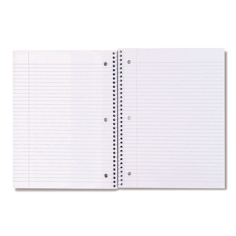 Wirebound Notebook, 1-subject, Medium/college Rule, Black Cover, (70) 10.5 X 8 Sheets