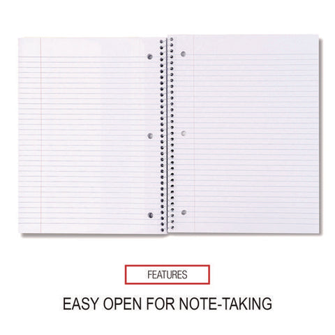 Wirebound Notebook, 1-subject, Medium/college Rule, Assorted Cover Colors, (70) 10.5 X 8 Sheets, 4/pack