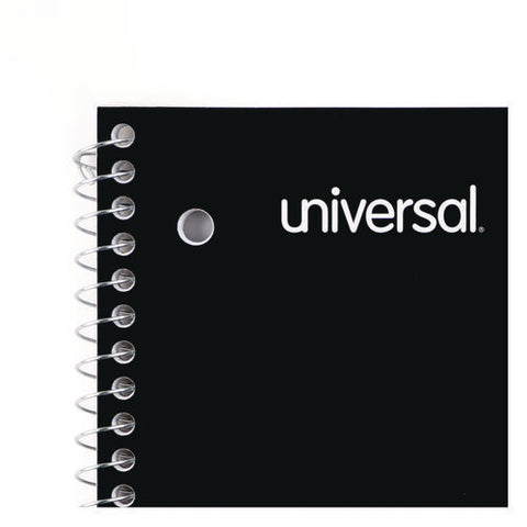 Wirebound Notebook, 1-subject, Quadrille Rule (4 Sq/in), Black Cover, (70) 10.5 X 8 Sheets