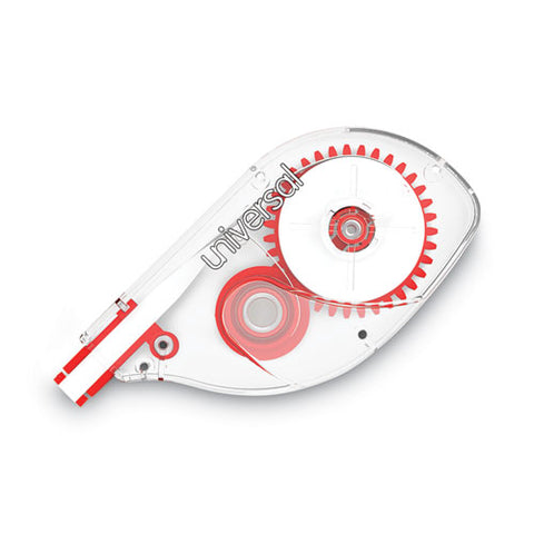 Side-application Correction Tape, Transparent Red Applicator, 0.2" X 393", 6/pack