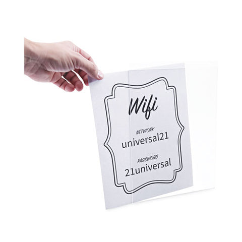 Wall Mount Sign Holder, 8.5 X 11, Vertical, Clear