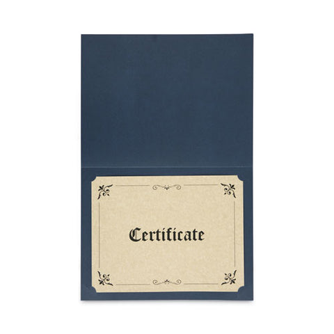 Certificate/document Cover, 8.5 X 11; 8 X 10; A4, Navy, 6/pack