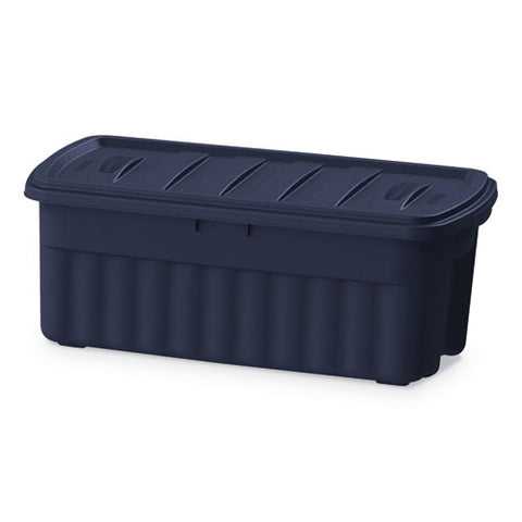 Roughneck Storage Box, 50 Gal, 21.2" X 43" X 17.88", Dark Indigo Metallic