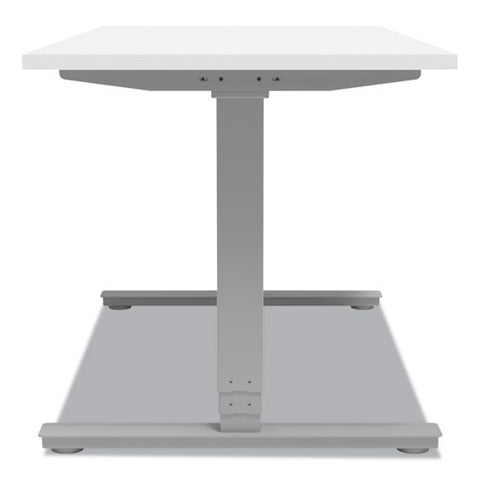 Essentials Electric Sit-stand Desk, 55.1" X 27.5" X 25.9" To 51.5", White/aluminum