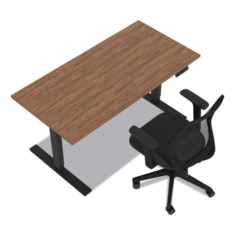 Essentials Electric Sit-stand Desk, 55.1" X 27.5" X 25.9" To 51.5", Espresso/black