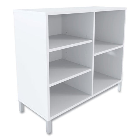 Essentials Laminate Bookcase, Five-shelf, 36w X 15d X 31.6h, White