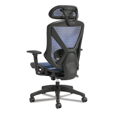 Flexfit Dexley Mesh Task Chair, Supports Up To 275 Lb, Blue Seat/back, Black Base