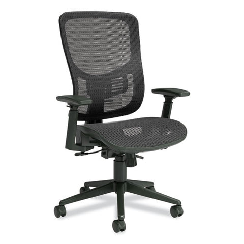 Flexfit Kroy Mesh Task Chair, Supports Up To 275 Lbs, 18.9 To 22.76" Seat Height, Black Seat, Black Back, Black Base