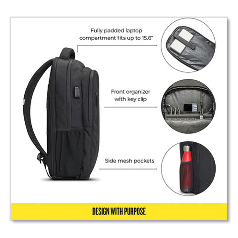 Re:define Laptop Backpack, 15.6", 12.25 X 5.75 X 18.75, Black