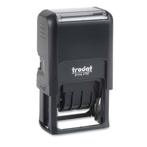 Printy Custom Self-inking Dater, 1.63" X 1", Black/blue/red