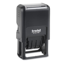 Printy Custom Self-inking Dater, 1.63" X 1", Black/blue/red