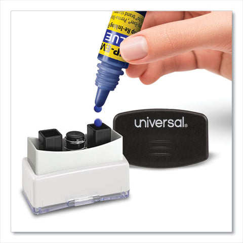 Refill Ink For Clik! And Universal Stamps, 7 Ml Bottle, Blue