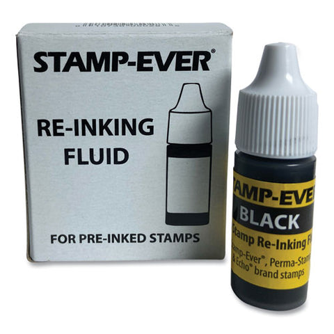 Refill Ink For Clik! And Universal Stamps, 7 Ml Bottle, Black