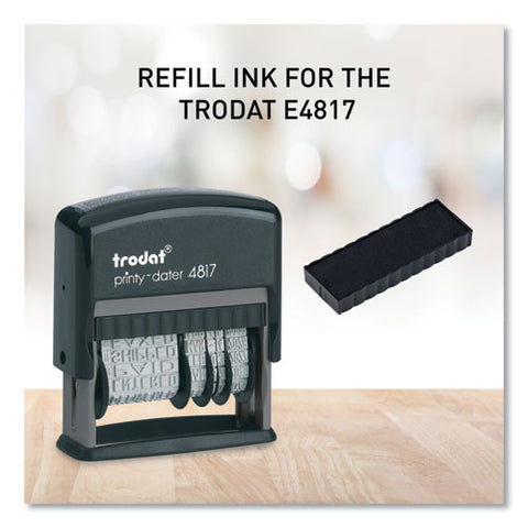 E4817 Printy Replacement Pad For Trodat Self-inking Stamps, 0.38" X 2", Black