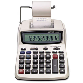 1208-2 Two-color Compact Printing Calculator, Black/red Print, 2.3 Lines/sec