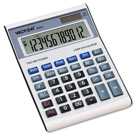 6500 Executive Desktop Loan Calculator, 12-digit Lcd