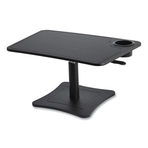 High Rise Height Adjustable Laptop Stand With Storage Cup, 23.75 X 15.25 X 12 To 15.75, Black, 20 Lb Weight Capacity