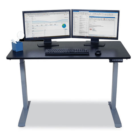 Electric Height Adjustable Standing Desk, 48 X 23.6 X 28.7 To 48.4, Black