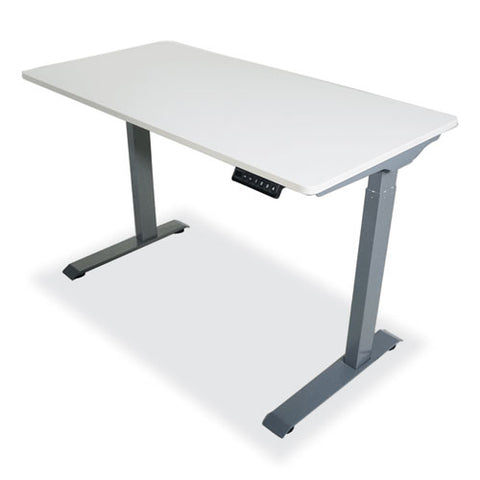 Electric Height Adjustable Standing Desk, 48 X 23.6 X 28.7 To 48.4, White