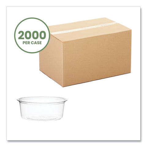 Portion Pots, Compostable, 2 Oz, Clear, 2,000/carton