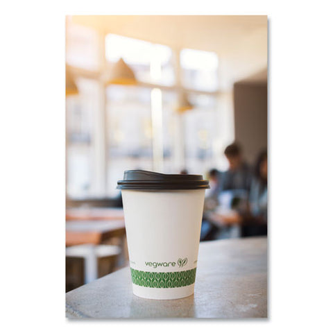 89-series Hot Cup, Compostable, 12 Oz, White/green, 1,000/carton