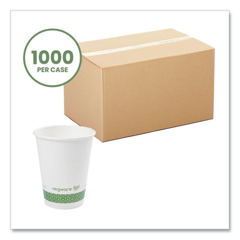 89-series Hot Cup, Compostable, 12 Oz, White/green, 1,000/carton