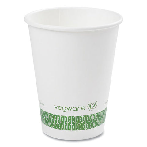 89-series Hot Cup, Compostable, 12 Oz, White/green, 1,000/carton