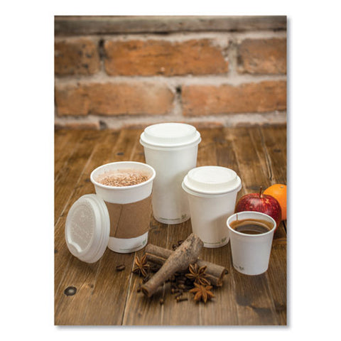 Kraft Hot Cup Sleeves, Compostable, Fits Vegware 89-series Hot Cups, Kraft, 1,000/carton