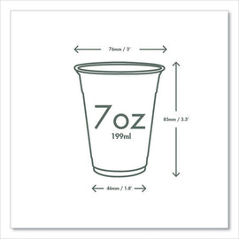 76-series Cold Cup, Compostable, 7 Oz, Clear/green, 1,000/carton