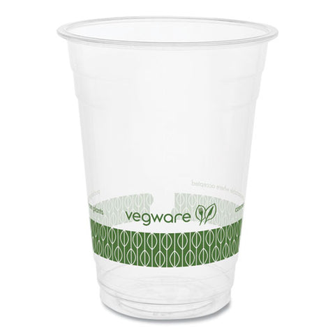 96-series Cold Cup, Compostable, 16 Oz, Clear/green, 1,000/carton