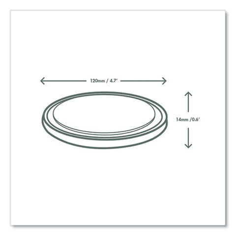 Round Deli Pot Lids, Compostable, For 8 Oz To 32 Oz Deli Containers, Plastic, 500/carton