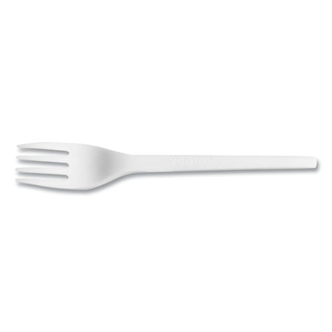 White Cpla Cutlery, Compostable, Fork, 1,000/carton