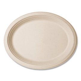 Nourish Molded Fiber Tableware, Compostable, Platter, Sugarcane, 8 X 10, White, 500/carton