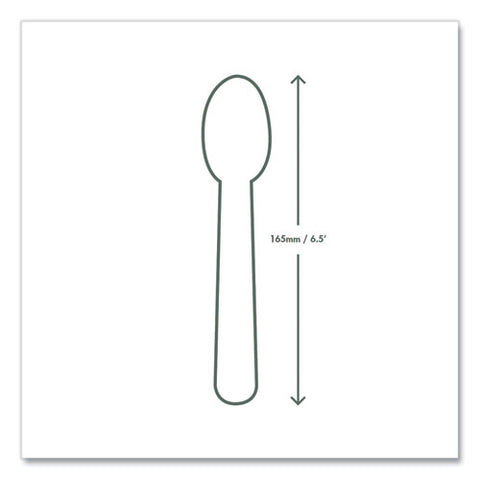 White Cpla Cutlery, Compostable, Spoon, 1,000/carton