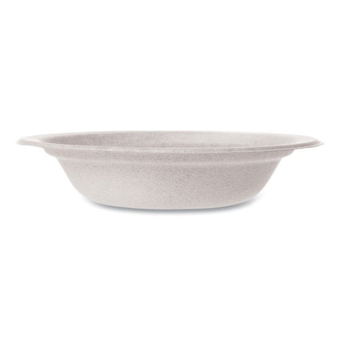 Molded Fiber Tableware, Compostable, Bowl, 12 Oz, White, 1,000/carton