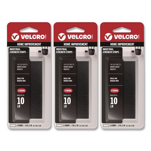 Industrial Strength Fastener, 2" X 4", 2 Strips/pack, 6 Packs/box