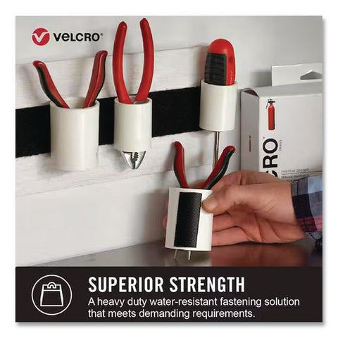 Eco Collection Industrial Strips, 1.75" X 3", Black, 2/pack