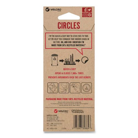 Eco Collection Dots Fastener, 0.75", White, 10/pack