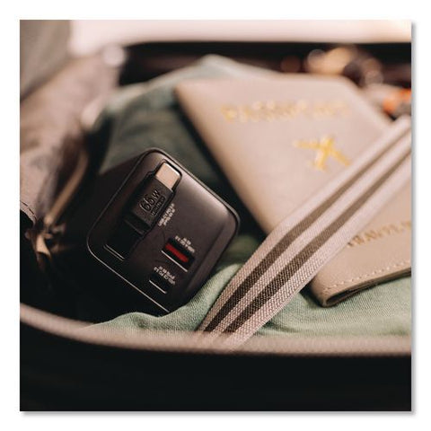65 W Gan Charger With Retractable Usb-c Cable, Black