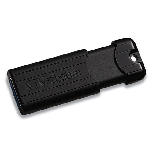 Pinstripe Usb 3.2 Flash Drive, 16 Gb, Black