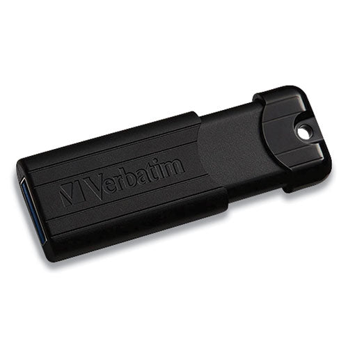 Pinstripe Usb 3.2 Flash Drive, 32 Gb, Black