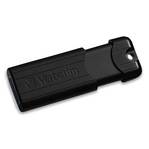 Pinstripe Usb 3.2 Flash Drive, 256 Gb, Black