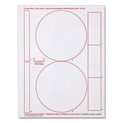 Inkjet Media Labels, Matte White, 50 Sheets/pack